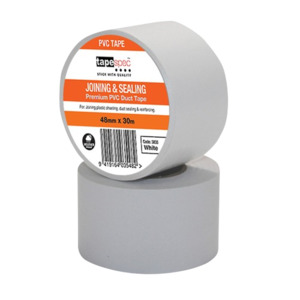 PVC Joining Tape Premium, White, 96mm x 30m