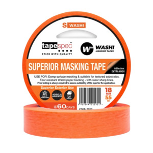 Masking Tape: Washi Superior Masking Tape, Orange, 24mm x 55m