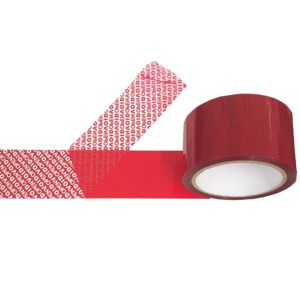 Message Tapes: Security Tape Tamper Evident FAA Opened, Red, 48mm X 50m
