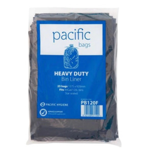 Wheelie Bin Liners: 120L Wheelie Bin Rubbish Bag, 1375mm x 920mm (25)