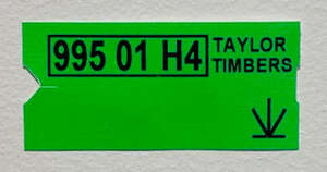 Taylor Timbers: Taylor Timbers Timber Tag Green H4 - No G Grade Verified