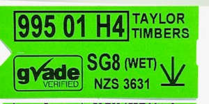 Taylor Timbers Timber Tag Green SG8 20mm x 40mm