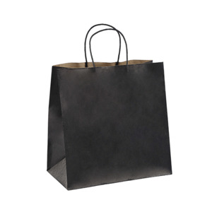 Paper Twist Carry Bag, Small, Black (500)
