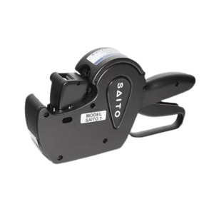 Pricing Guns: Black Saito Price marker Labelling Gun For 1 Line 22mm x 12mm Labels