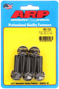 ARP M10 x 1.25 x 30 Hex Black Oxide Bolts - ARP 663-1003