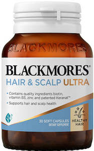 Products: Blackmores Hair & Scalp Ultra Soft Capsules 30