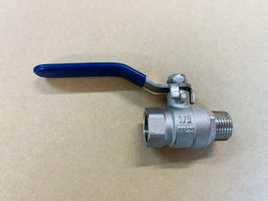 [V312] Male + Female ball valve (blue)- long handle