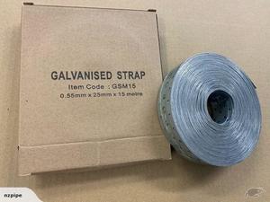 Plumbing Gears: [HWC1002] Galvanised Strap 25mm x 15M