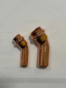 Copper Press: [CPF1017] Copper Press Gas Street Elbow 45 Degree