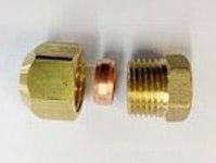 [BRF1027] Brass Compression Stop End Cap With Copper Olive