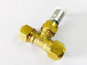 Pb Fittings Crimping Type: [37]  Copper Tee ( Copper to Pb connector) 15mm