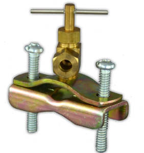 Water Filter Parts Accessories: SV3 Saddle Valve - Parallel (Used with Metal Piping)