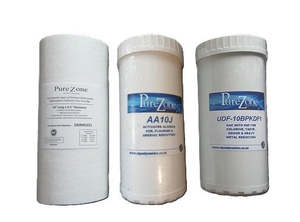 Chlroine Chemical Reduction Sets: Whole House Mains Water 10" Triple Filter Set - Fluoride Reduction