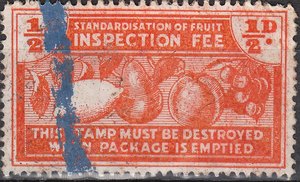 Fruit Inspection Fee – 1/4d Orange