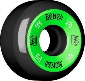 Wheels: Bones 100's #1 OG V5 Skateboard Wheels - Black