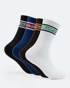 Mens Apparel: Rusty Pit Crew Mid Calf 4-Sock Packs