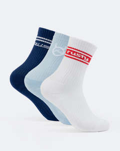 Rusty Womens Shake Up Crew 3-Sock Packs