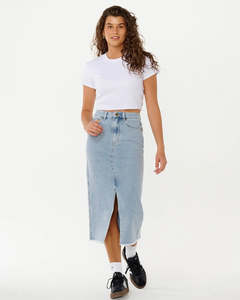 Ripcurl The Search Denim Midi Skirts