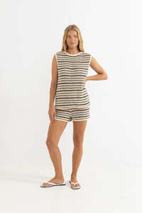 Rhythm Tami Stripe Knit Shorts