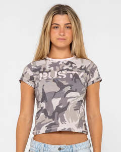 Womens Tops: Rusty Tank Girl All Ova Baby Tees