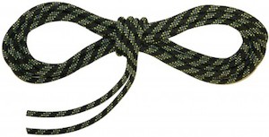 Kernmantle Rope Black with Hivis Lime Fleck - NZ Survivor