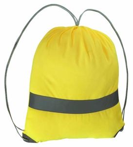 Hi Vis Backsack in Yellow with Reflective Tape - NZ Survivor