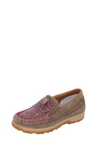 All Rider: Twisted X Women's Tooled Pink CellStretch Mocs Slip On