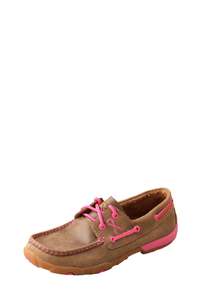 Twisted X Women's Pink Ribbon Mocs Lace Up