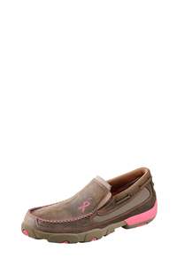 Twisted X Women's Pink Ribbon Mocs Boat Slip On