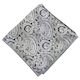 Silver & Black Paisley Pocket Square