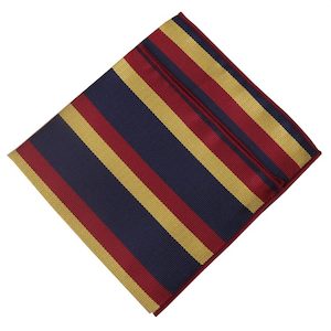Products: Navy with Red & Yellow Stripes Pocket Square