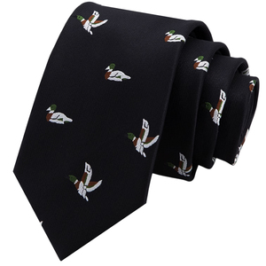Black with Ducks Slim Tie