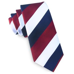 Products: Scarlet, White & Blue Stripes Tie