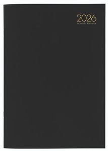 362020061 - 2026 Collins A4 Premium Monthly Planner PVC Cover, Black - 441575