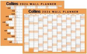 2026 Diaries: 36223 - 2026 Collins A3 Wall Planner, Laminated - 438179