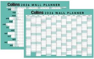 2026 Diaries: 45325 - 2026 Collins A2 Wall Planner, Laminated - 438178
