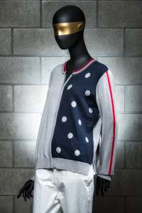 Knitwear: Z & P Stripe Spot Zip Up 1835