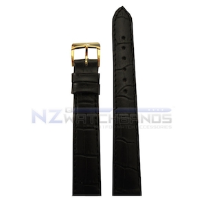 Raymond Weil 15mm black croco grain strap - NZ Watchbands