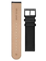 Mondaine 20mm black leather strap new style - NZ Watchbands