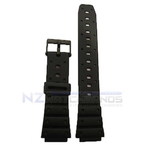 70610304 Casio 17mm black rubber strap - NZ Watchbands