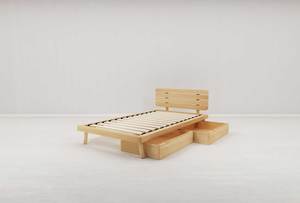 King Single Frame: Boston King Single Flexi-Slat Bed Frame With 2x Storage Drawer