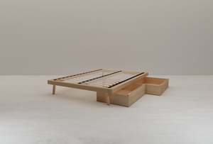 King Frame: Boston King Platform Flexi-Slat Bed Base With 2x Storage Drawer