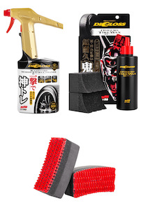 Bazowa Home Exterior Car Care Wheel Tyre: Wheel & Tire Kit - Cleaner & Wax & Applicators Wheels