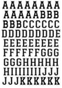 University Letters 4cm DTF Iron on Transfer (Pango)