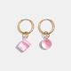 Pink Geo Earrings - Fazeek