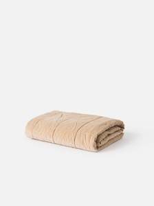Washed Velvet Quilted Throw- Biscuit ON SALE
