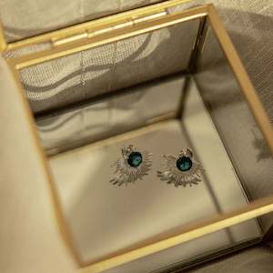 Solace Earrings Limited Edition Emerald Green - Silver Linings