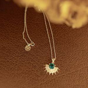 Jewellery: Solace Necklace Limited Edition Emerald Green - Silver Linings