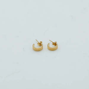 Lines Hoop Studs - Sophie