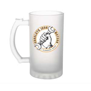 Obsolete Iron Apparel: Frosted Glass Beer Mug